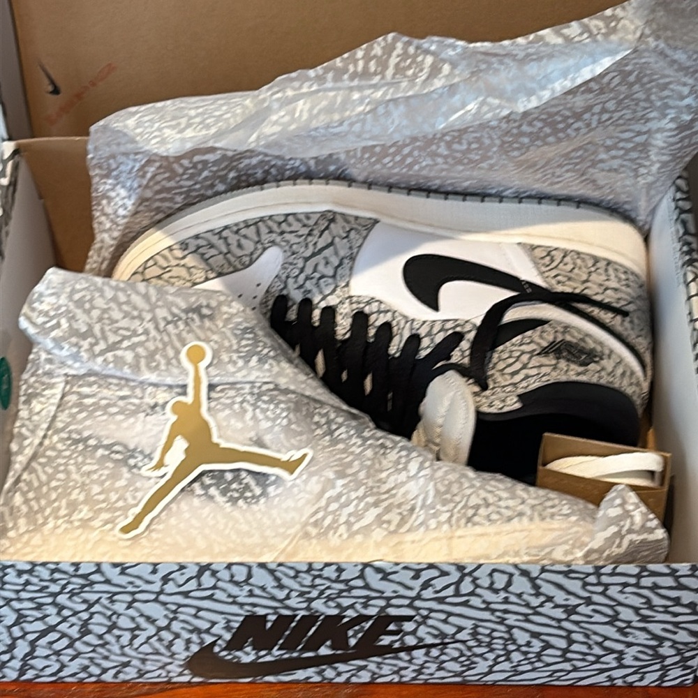 Nike Air Jordan 1 Retro High OG White Cement - Picture 12 of 16